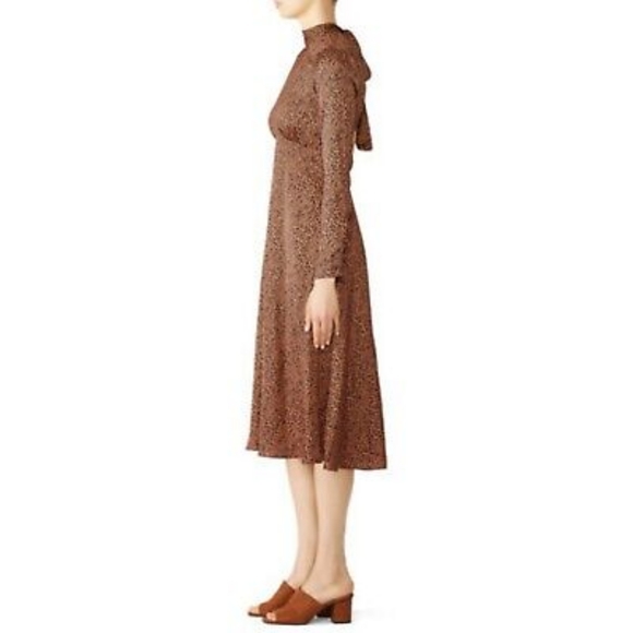 Free People- Animal Print Midi Dress - Picture 3 of 11